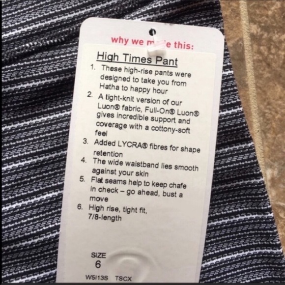 Lululemon High Times Pant size 6 - Picture 4 of 5